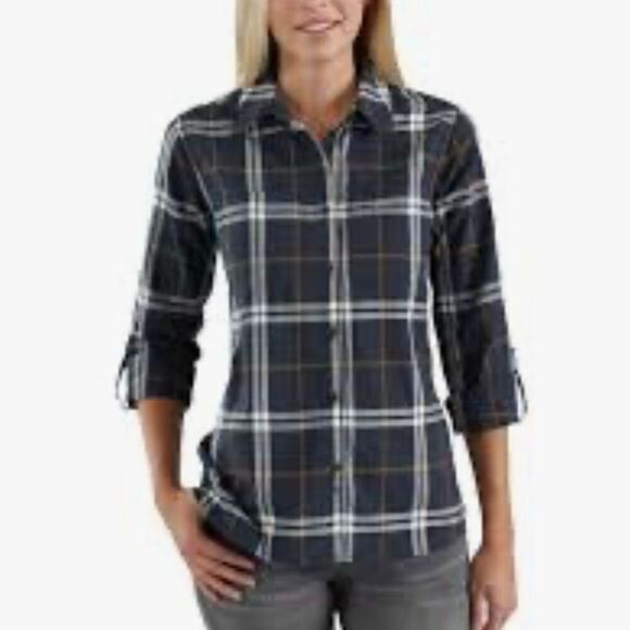 Carhartt Women's Large Fairview Plaid Button Down Shirt - Picture 10 of 10